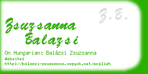 zsuzsanna balazsi business card
